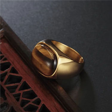 Ferocity Tiger Eye Signet Ring-Your Soul Place